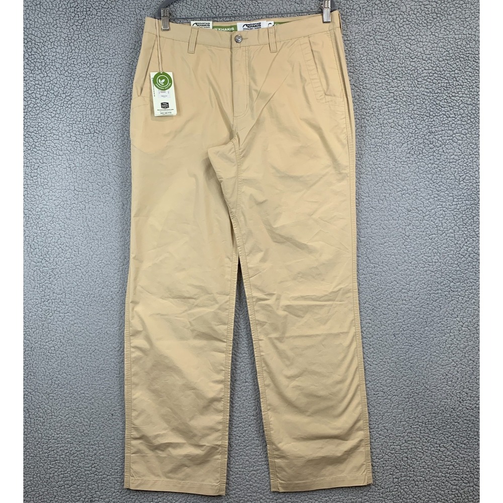 NWT Mountain Khaki's Men's Pants Stretch Poplin Pant 36x34 Khaki Modern New